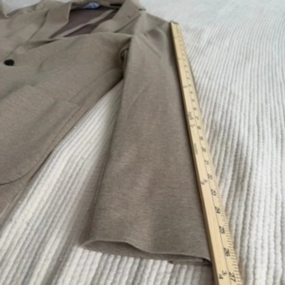 J. Crew Knit Thompson Blazer Jacket Mens Sz 44R Tan Camel Button Patch NEW $398